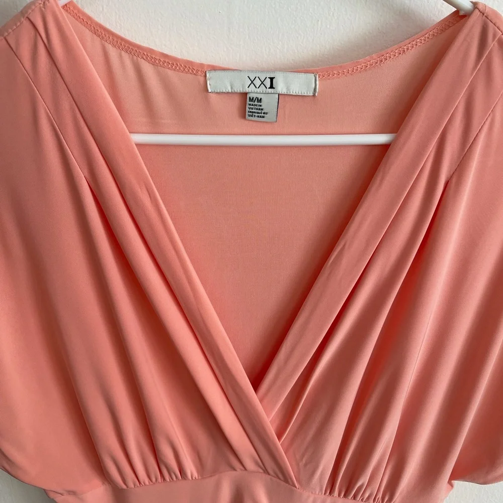 XXI Pink Bodycon Mini Party Cocktail Dress Size Medium - Picture 5 of 6